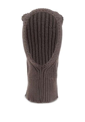 Rick Owens ribbed wool balaclava - Neutrals