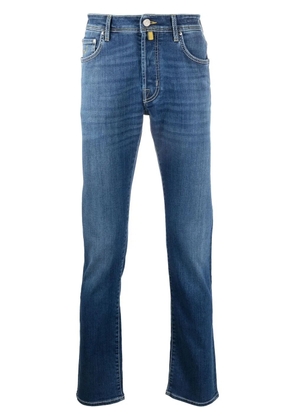 Jacob Cohën straight-leg contrast-stitch jeans - Blue