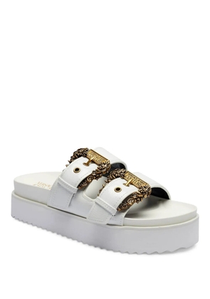 Versace Jeans Couture Arizona platform slide sandals - White