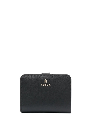 Furla logo-lettering leather wallet - Black