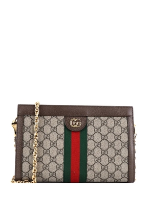 Gucci Pre-Owned Ophidia Chain Shoulder Bag GG Coated Canvas Small crossbody bag - Brown