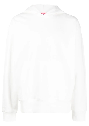 Diesel S-Macs-Megoval-D cotton hoodie - White