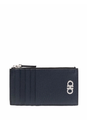 Ferragamo logo-plaque leather wallet - Blue