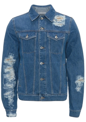 JW Anderson distressed denim jacket - Blue