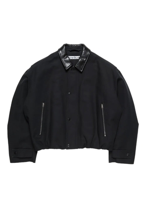 Acne Studios contrast-collar shirt jacket - Black