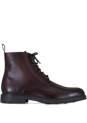 Aquatalia Bernardo textured lace-up boots 1.1 cm - Brown