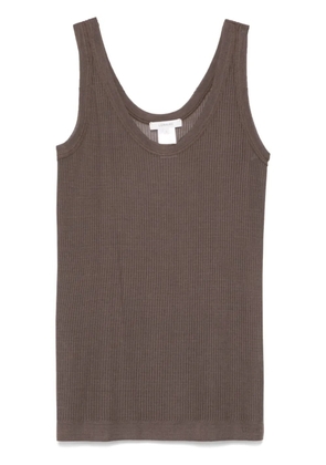 LEMAIRE seamless ribbed tank top - Brown