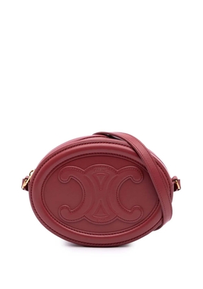 Celine Pre-Owned 2022 Small Calfskin Cuir Triomphe Oval crossbody bag - Red