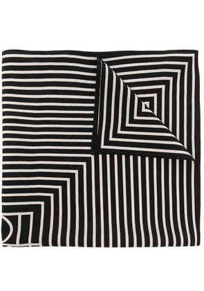 TOTEME Signature Monogram silk scarf - Black