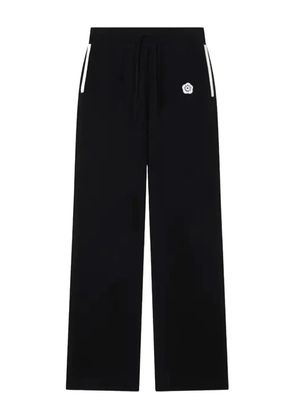 Kenzo flower-embroidered track pants - Black