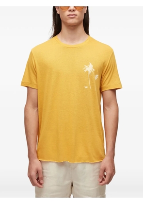 Osklen palm-tree short-sleeve T-shirt - Yellow
