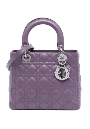 Christian Dior Pre-Owned 2011 Medium Lambskin Cannage Lady Dior satchel - Purple