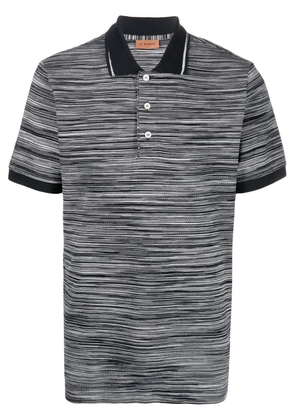 Missoni horizontal-stripe knitted polo shirt - Black