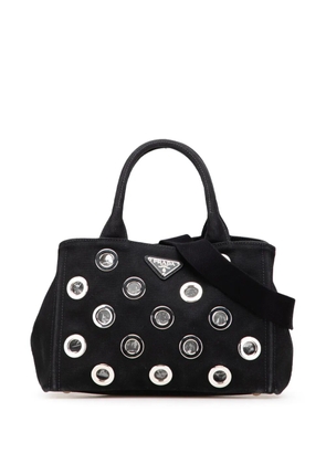 Prada Pre-Owned 2013-2025 Small Canvas Canapa Grommet satchel - Black