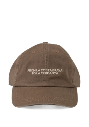 LES HÉRITIERS embroidered roots cap - Brown