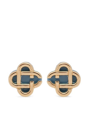 Casablanca logo-plaque earrings - Gold