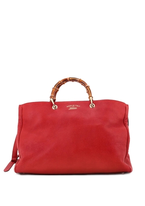 Gucci Pre-Owned Bamboo Shopper Leather Large tote bag - Red
