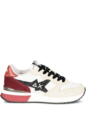 Sun68 glitter logo sneakers - Neutrals
