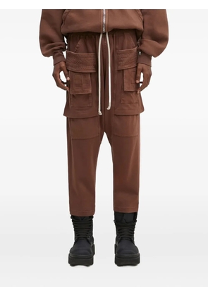 Rick Owens DRKSHDW mutiple-pockets drawstring drop-crotch trousers - Brown
