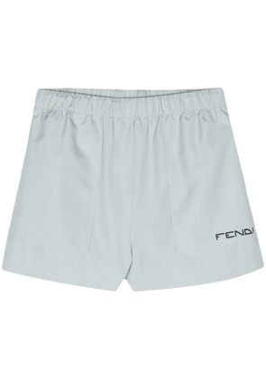 FENDI elasticated-waistband shorts - Blue