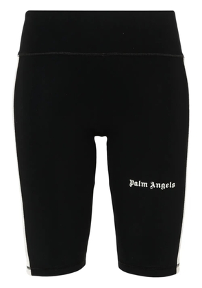 Palm Angels Cyclist Track logo-printed shorts - Black