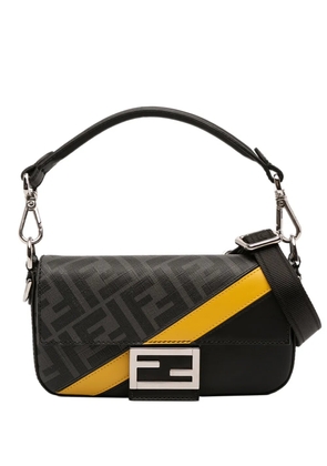 Fendi Pre-Owned 2010-2025 Zucca Coated Canvas FF 1974 Diagonal Convertible Baguette satchel - Black