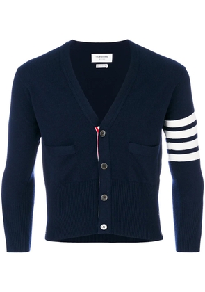 Thom Browne 4-Bar Short Cashmere Cardigan - Blue
