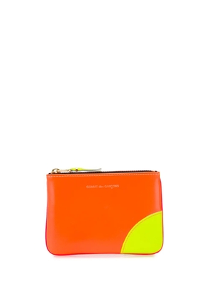 Comme Des Garçons Wallet colour-block leather wallet - Orange