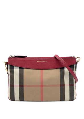 Burberry Pre-Owned 2000-2017 Mega Check Canvas Derby Peyton crossbody bag - Brown