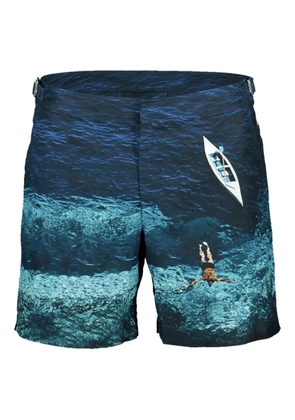 Orlebar Brown Bulldog photograph-print swim shorts - Blue