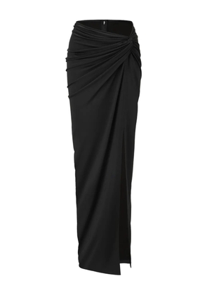 OUDE WAAG knot-front split maxi skirt - Black