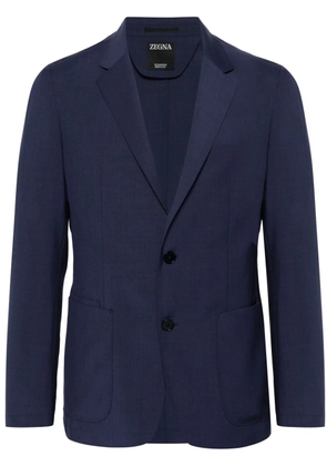Zegna single-breasted wool blazer - Blue
