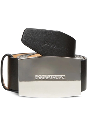 DSQUARED2 logo-buckle leather belt - Black