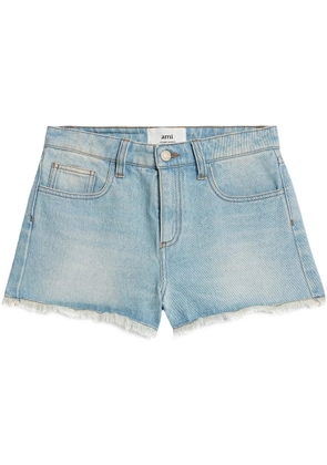 AMI Paris raw-cut mini shorts - Blue