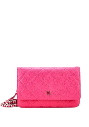 CHANEL Pre-Owned Wallet on Chain Quilted Caviar crossbody bag - Pink