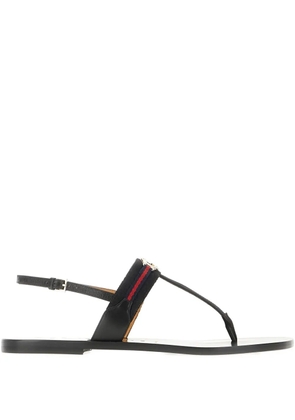 Gucci Interlocking G Web flat sandals - Black