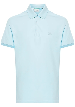 ETRO Pegaso-motif polo shirt - Blue