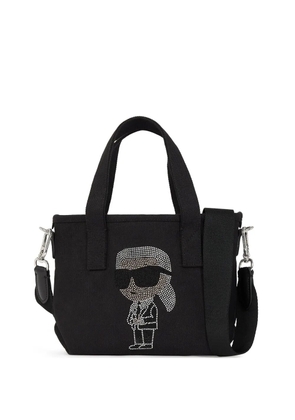 Karl Lagerfeld Ikon rhinestones tote bag - Black