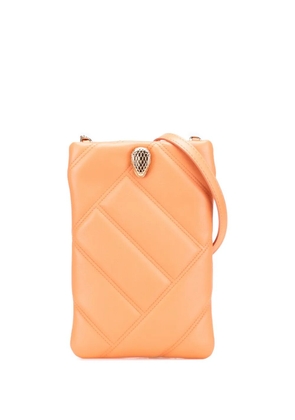Bvlgari Pre-Owned 2000-2025 Leather Serpenti Cabochon Phone Case crossbody bag - Orange
