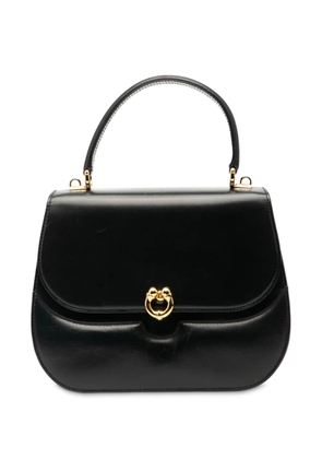 Gucci Pre-Owned 20th Century Leather Horsebit Top Handle Bag handbag - Black