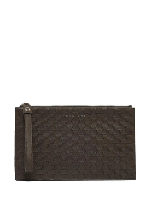 Orciani woven clutch bag - Brown