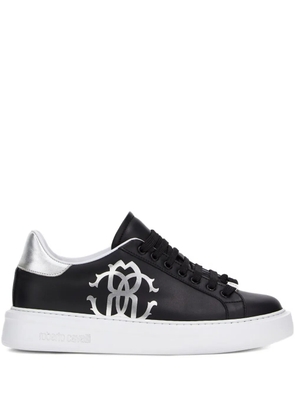 Roberto Cavalli Mirror Snake-print sneakers - Black