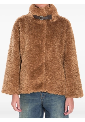 Herno high-collar jacket - Brown