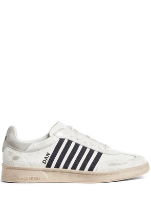 DSQUARED2 Boxer distressed low-top sneakers - White