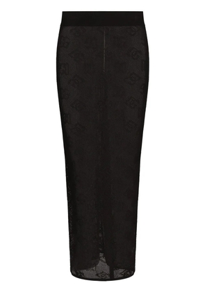 Dolce & Gabbana DG-jacquard midi skirt - Black