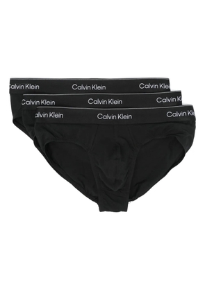 Calvin Klein logo-waistband briefs (pack of three) - Black