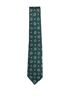 Kiton floral-pattern tie - Green