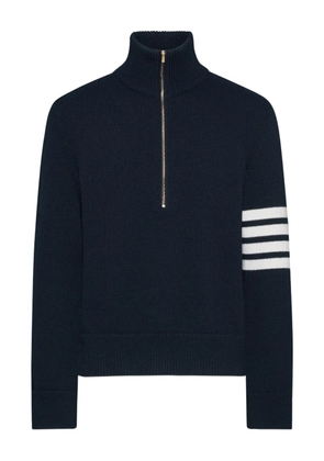 Thom Browne 4-Bar funnel-neck wool sweater - Blue