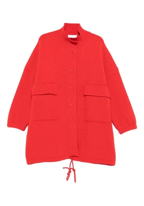 LABORATORIO CAPRI buttoned flap-pockets single-breasted coat - Red