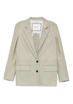 Halfboy button leather jacket - Green